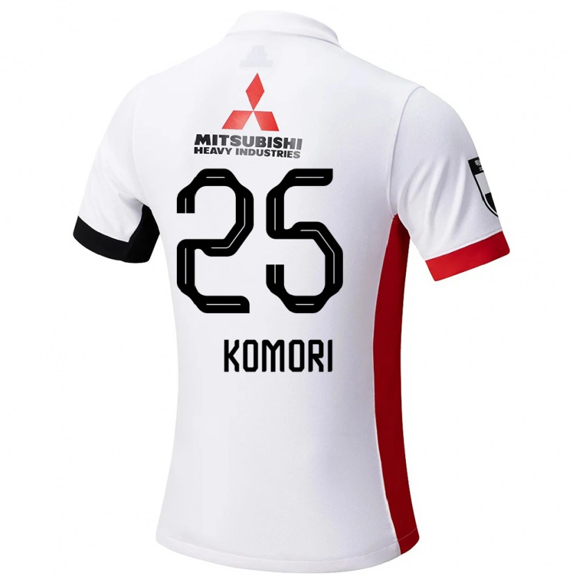 Danxen Niño Camiseta Haruki Komori #25 Rojo Blanco 2ª Equipación 2025/26 La Camisa México