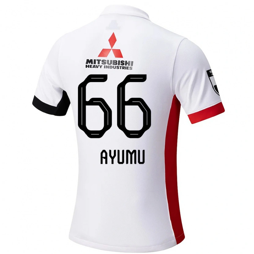 Danxen Niño Camiseta Ayumu Ohata #66 Blanco Negro 2ª Equipación 2025/26 La Camisa México