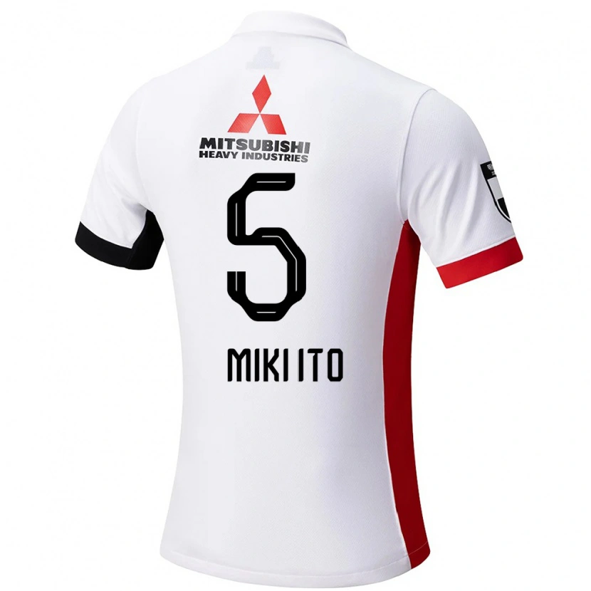 Danxen Niño Camiseta Miki Ito #5 Blanco Negro 2ª Equipación 2025/26 La Camisa México