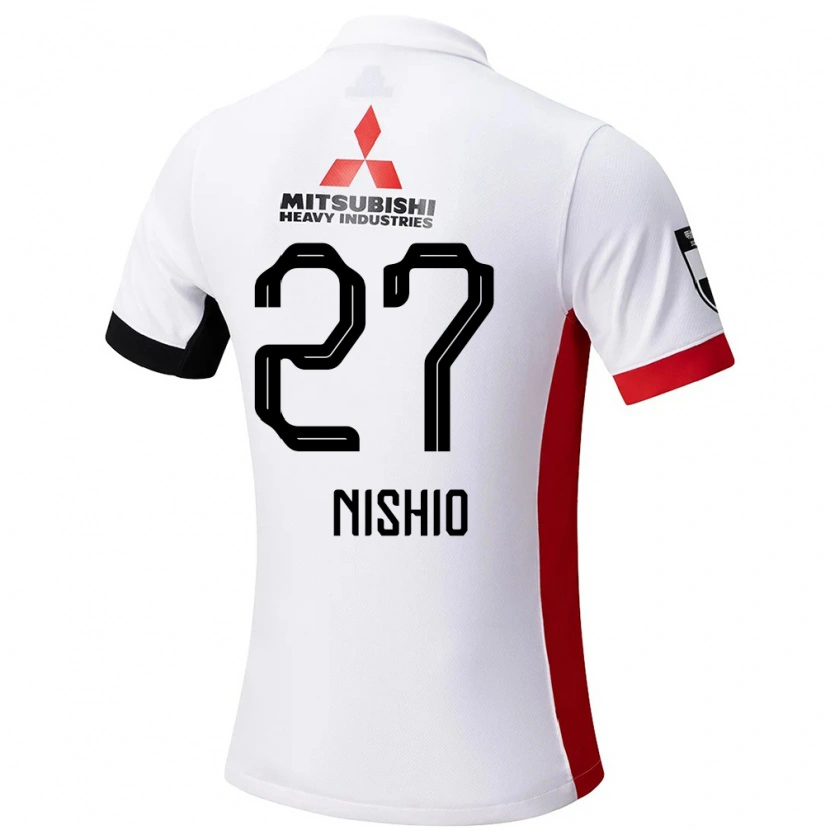 Danxen Niño Camiseta Hanon Nishio #27 Rojo Blanco 2ª Equipación 2025/26 La Camisa México