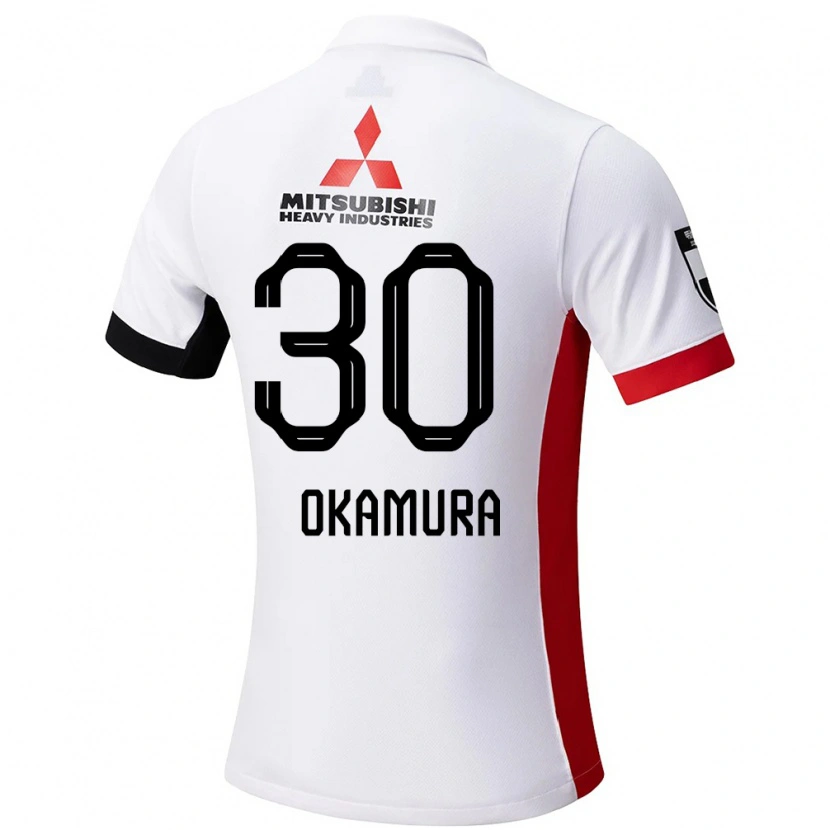 Danxen Niño Camiseta Raika Okamura #30 Rojo Blanco 2ª Equipación 2025/26 La Camisa México