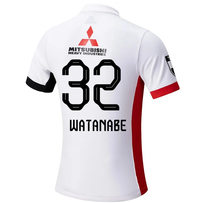 Danxen Niño Camiseta Risako Watanabe #32 Rojo Blanco 2ª Equipación 2025/26 La Camisa México