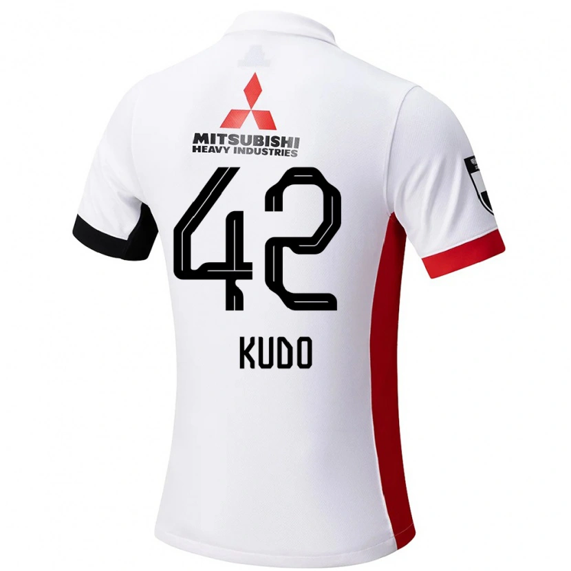 Danxen Niño Camiseta Kota Kudo #42 Rojo Blanco 2ª Equipación 2025/26 La Camisa México