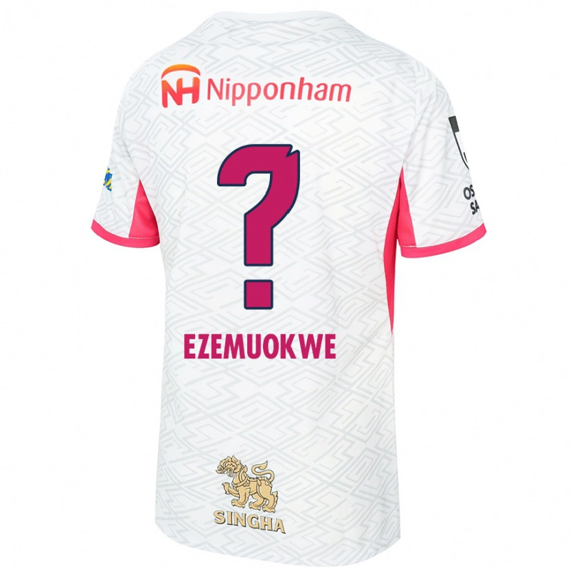 Danxen Niño Camiseta Chimezie Kai Ezemuokwe #0 Blanco Rosa Sakura 2ª Equipación 2025/26 La Camisa México