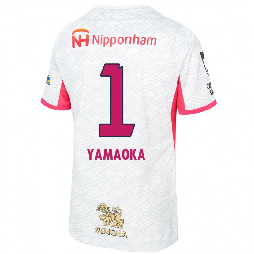 Danxen Niño Camiseta Kumpei Yamaoka #1 Rosa Sakura Blanco 2ª Equipación 2025/26 La Camisa México