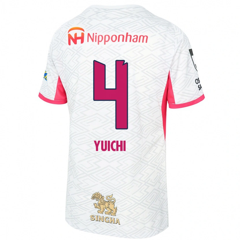 Danxen Niño Camiseta Yuichi Hirano #4 Rosa Sakura Blanco 2ª Equipación 2025/26 La Camisa México