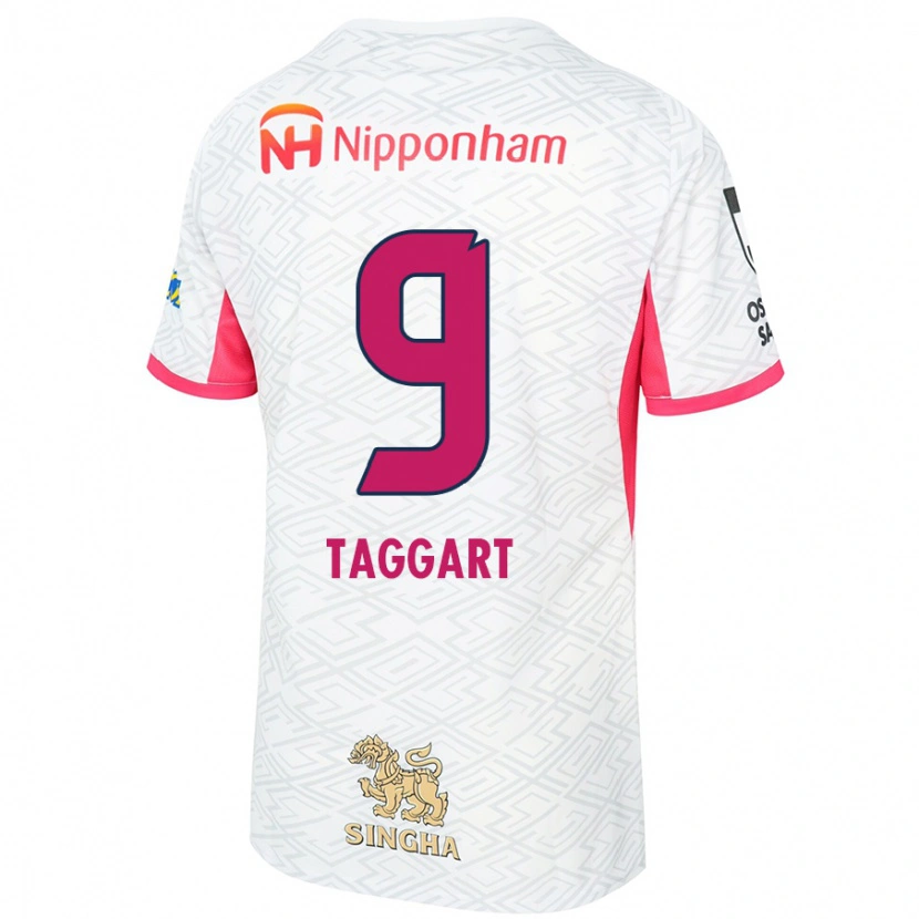 Danxen Niño Camiseta Adam Taggart #9 Rosa Sakura Blanco 2ª Equipación 2025/26 La Camisa México