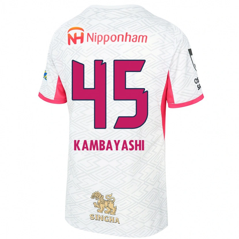 Danxen Niño Camiseta Go Kambayashi #45 Rosa Sakura Blanco 2ª Equipación 2025/26 La Camisa México
