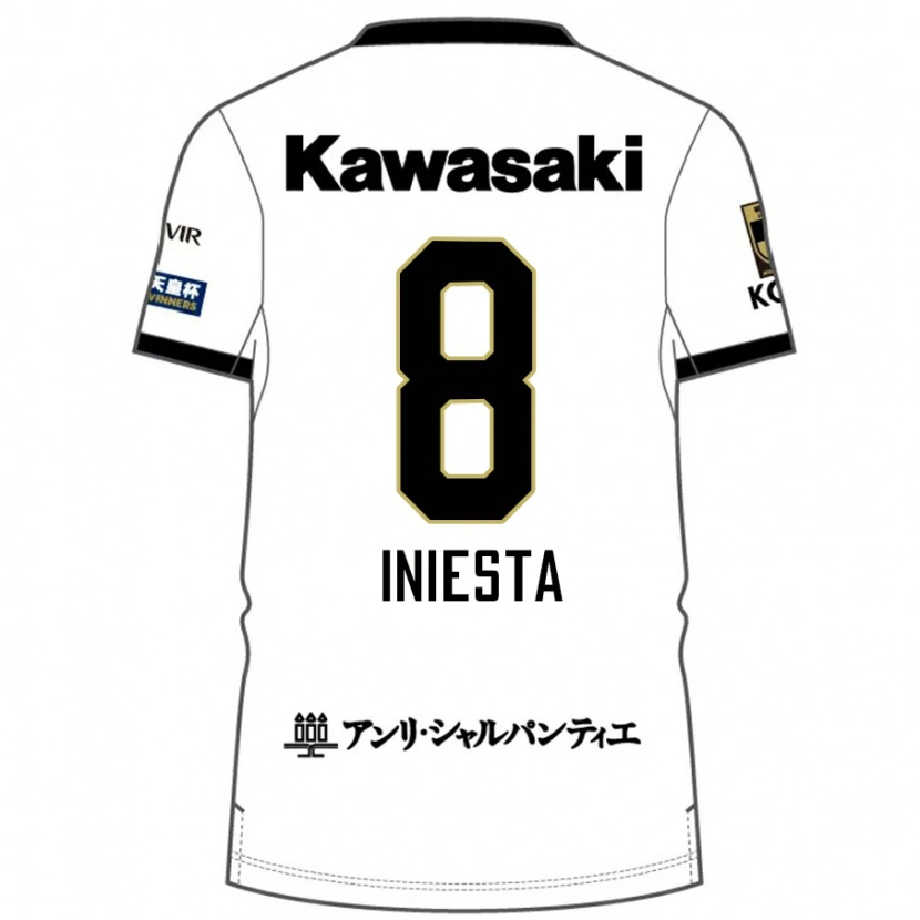 Danxen Niño Camiseta Andres Iniesta #8 Borgoña Negro 2ª Equipación 2025/26 La Camisa México