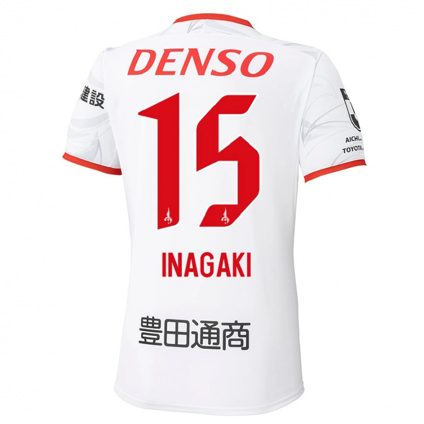 Danxen Niño Camiseta Sho Inagaki #15 Rojo Amarillo 2ª Equipación 2025/26 La Camisa México