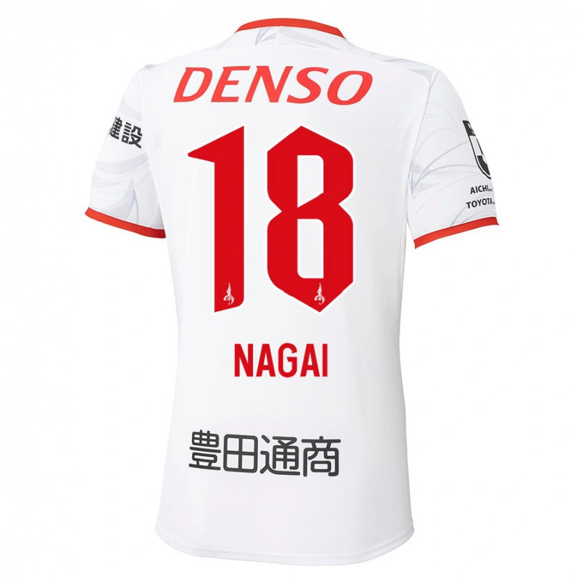 Danxen Niño Camiseta Kensuke Nagai #18 Rojo Amarillo 2ª Equipación 2025/26 La Camisa México