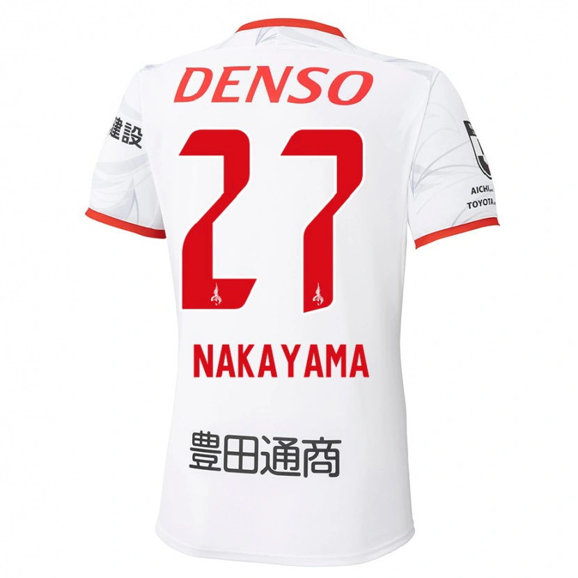 Danxen Niño Camiseta Katsuhiro Nakayama #27 Blanco Rojo 2ª Equipación 2025/26 La Camisa México