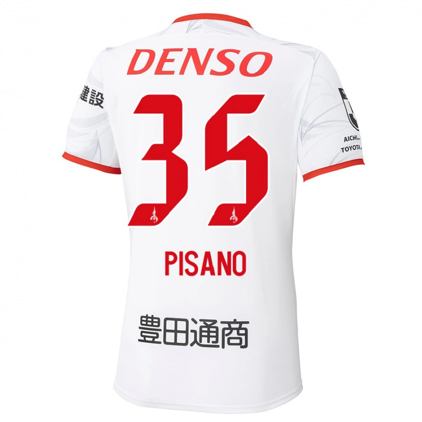 Danxen Niño Camiseta Alexandre Pisano #35 Rojo Amarillo 2ª Equipación 2025/26 La Camisa México