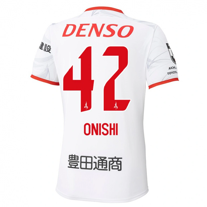 Danxen Niño Camiseta Ritsu Onishi #42 Rojo Amarillo 2ª Equipación 2025/26 La Camisa México