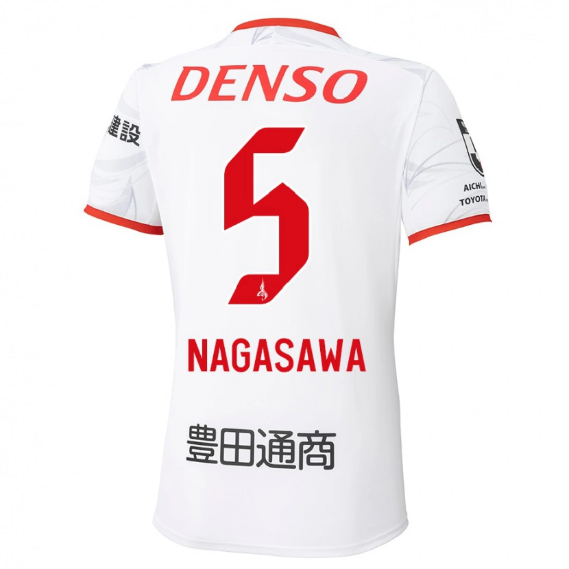 Danxen Niño Camiseta Kazuki Nagasawa #5 Rojo Amarillo 2ª Equipación 2025/26 La Camisa México