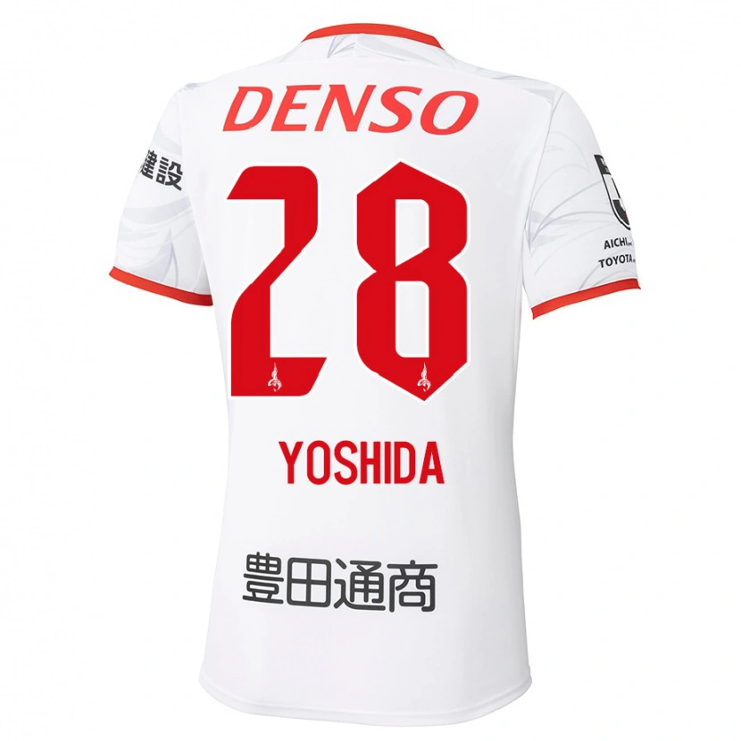 Danxen Niño Camiseta Akira Yoshida #28 Rojo Amarillo 2ª Equipación 2025/26 La Camisa México