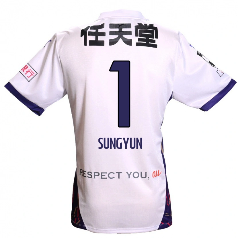Danxen Niño Camiseta Sung-Yun Gu #1 Morado Blanco Negro 2ª Equipación 2025/26 La Camisa México