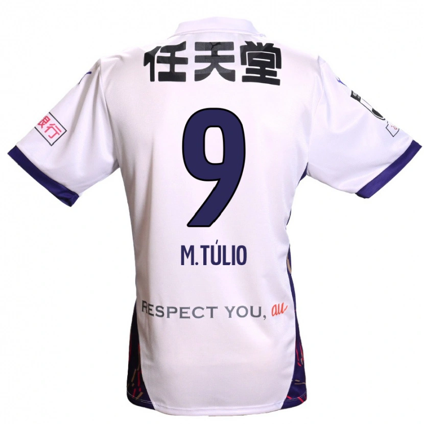Danxen Niño Camiseta Marco Túlio #9 Morado Blanco Negro 2ª Equipación 2025/26 La Camisa México