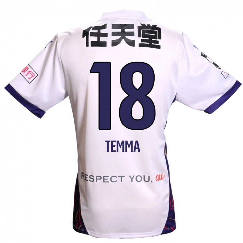 Danxen Niño Camiseta Temma Matsuda #18 Morado Blanco Negro 2ª Equipación 2025/26 La Camisa México