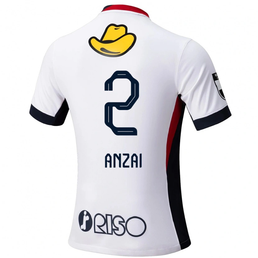 Danxen Niño Camiseta Koki Anzai #2 Rojo Negro 2ª Equipación 2025/26 La Camisa México