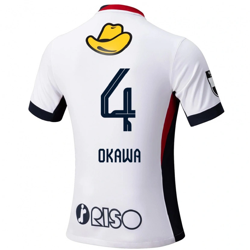 Danxen Niño Camiseta Yugo Okawa #4 Rojo Negro 2ª Equipación 2025/26 La Camisa México