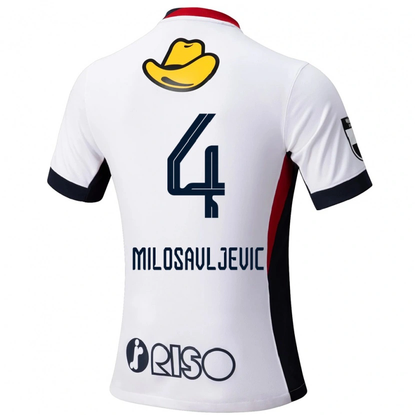 Danxen Niño Camiseta Radomir Milosavljevic #4 Rojo Negro 2ª Equipación 2025/26 La Camisa México