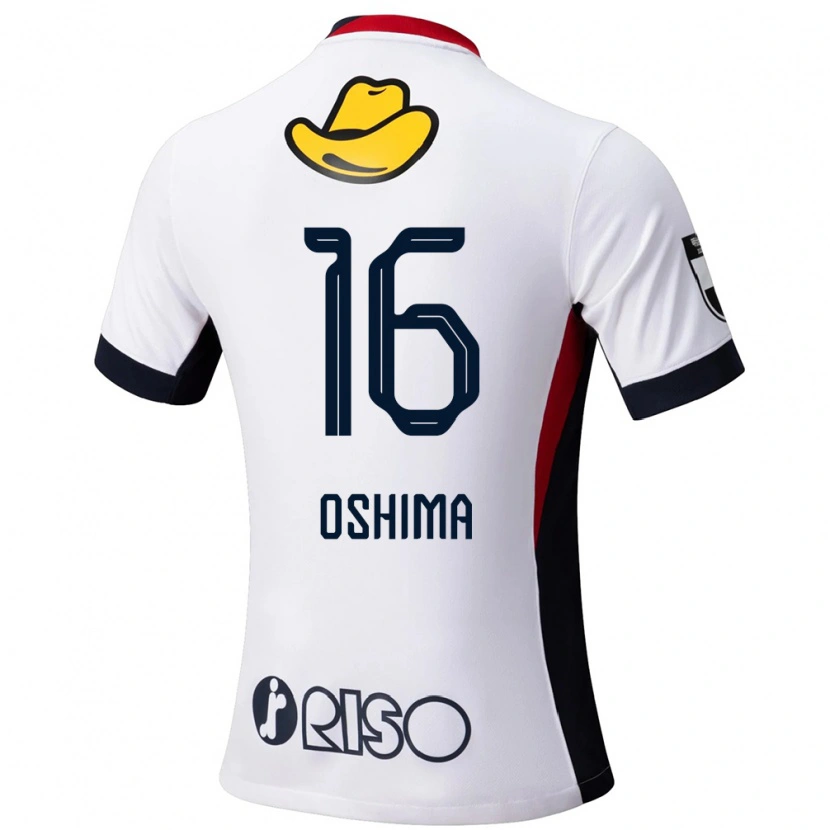 Danxen Niño Camiseta Ryua Oshima #16 Rojo Negro 2ª Equipación 2025/26 La Camisa México