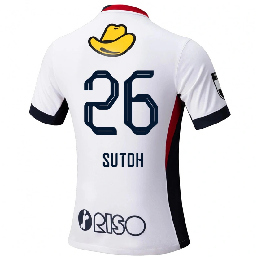 Danxen Niño Camiseta Naoki Suto #26 Rojo Negro 2ª Equipación 2025/26 La Camisa México