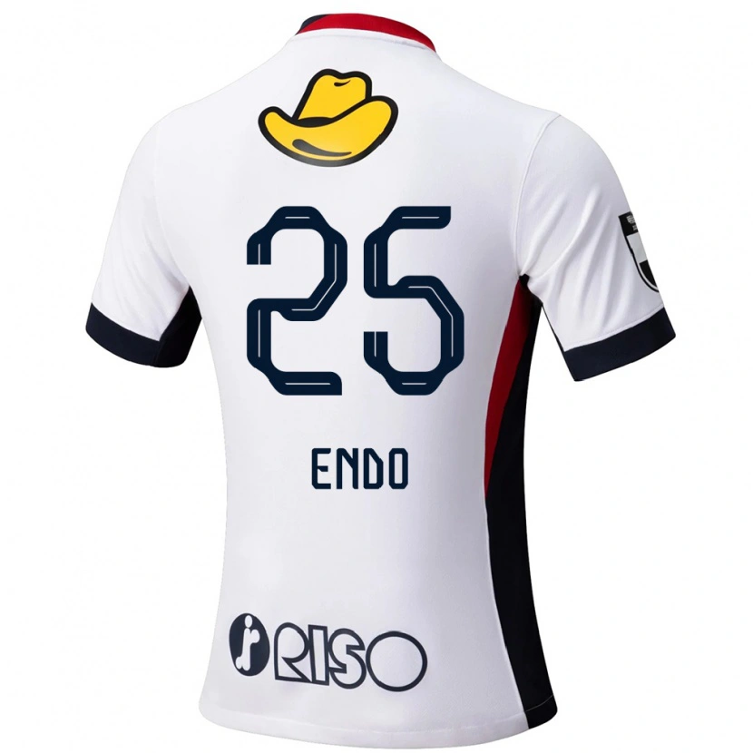 Danxen Niño Camiseta Yasushi Endo #25 Rojo Negro 2ª Equipación 2025/26 La Camisa México