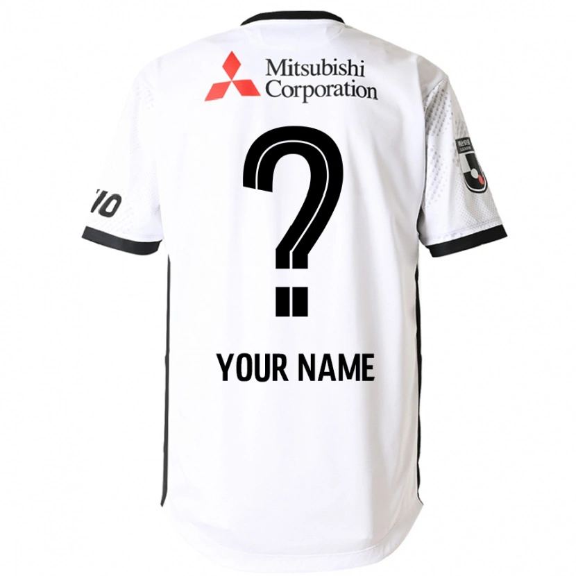 Danxen Niño Camiseta Su Nombre #0 Blanco Negro 2ª Equipación 2025/26 La Camisa México