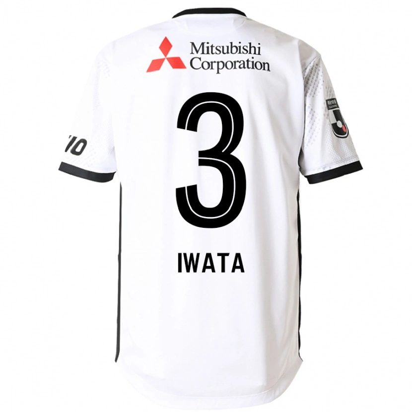 Danxen Niño Camiseta Yuki Iwata #3 Blanco Negro 2ª Equipación 2025/26 La Camisa México