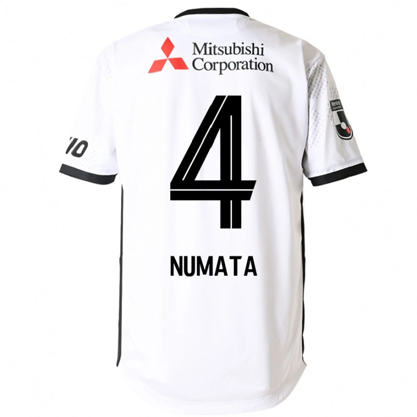 Danxen Niño Camiseta Seisa Numata #4 Blanco Negro 2ª Equipación 2025/26 La Camisa México