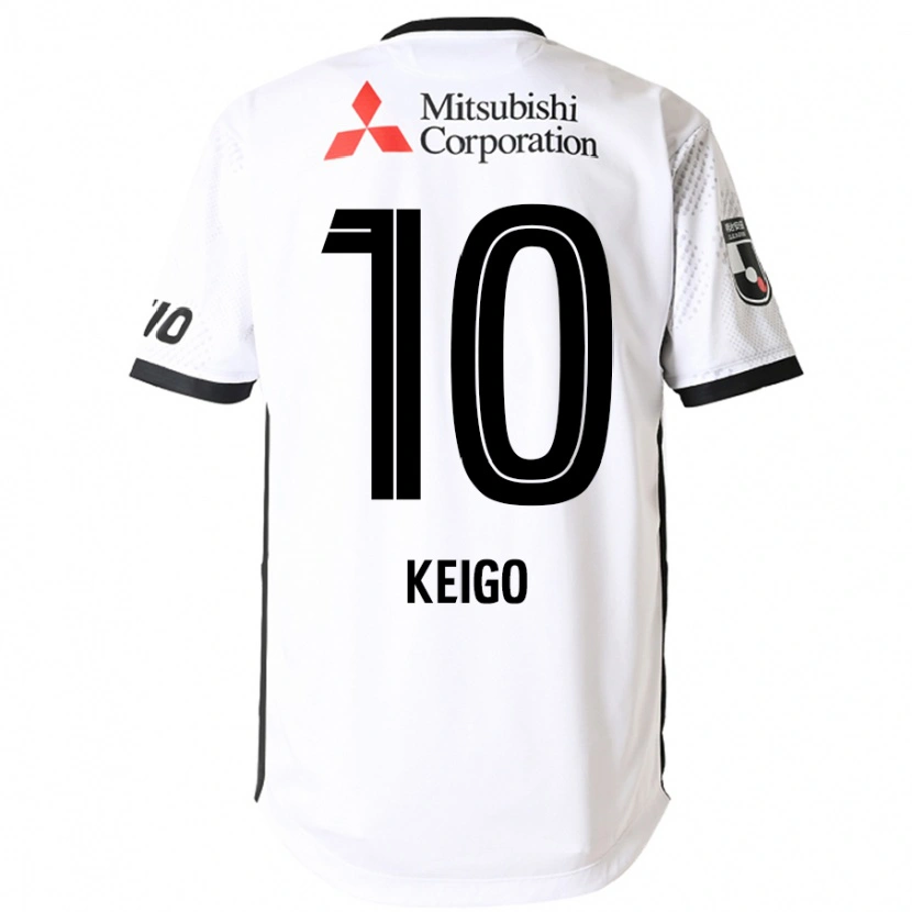 Danxen Niño Camiseta Keigo Higashi #10 Blanco Negro 2ª Equipación 2025/26 La Camisa México