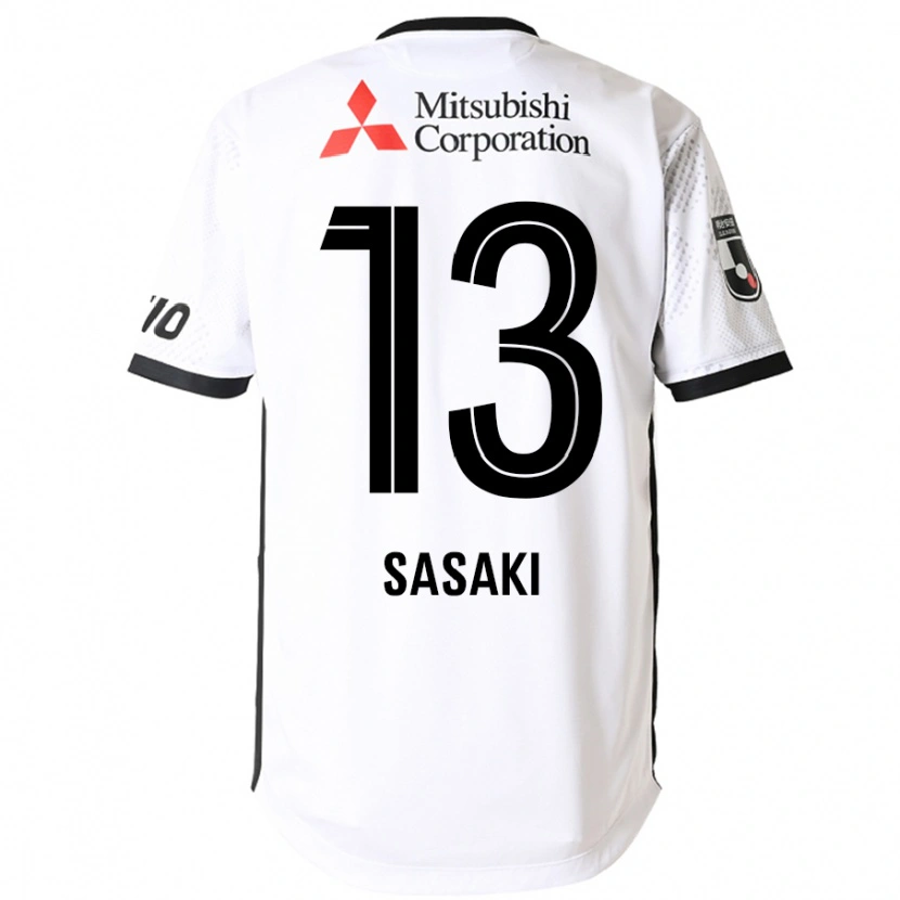 Danxen Niño Camiseta Shoei Sasaki #13 Blanco Negro 2ª Equipación 2025/26 La Camisa México