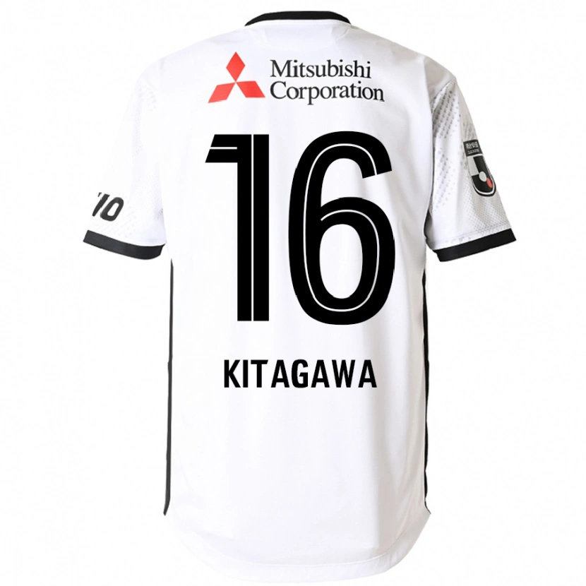 Danxen Niño Camiseta Rento Kitagawa #16 Blanco Negro 2ª Equipación 2025/26 La Camisa México