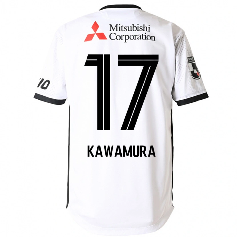 Danxen Niño Camiseta Riku Kawamura #17 Blanco Negro 2ª Equipación 2025/26 La Camisa México