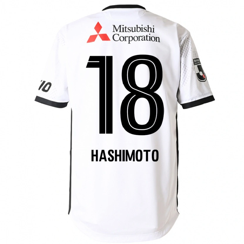 Danxen Niño Camiseta Kento Hashimoto #18 Blanco Negro 2ª Equipación 2025/26 La Camisa México