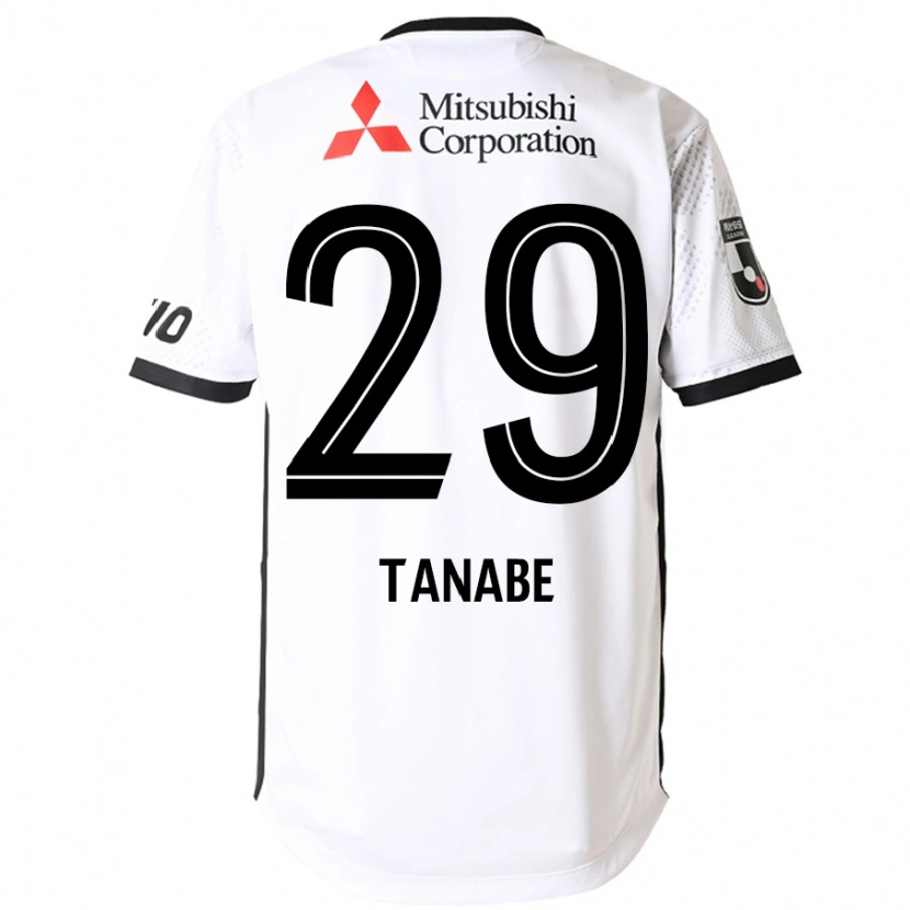 Danxen Niño Camiseta Haruta Tanabe #29 Blanco Negro 2ª Equipación 2025/26 La Camisa México