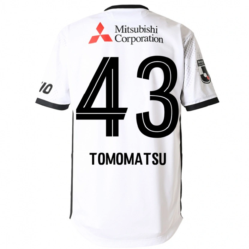 Danxen Niño Camiseta Yuki Tomomatsu #43 Blanco Negro 2ª Equipación 2025/26 La Camisa México