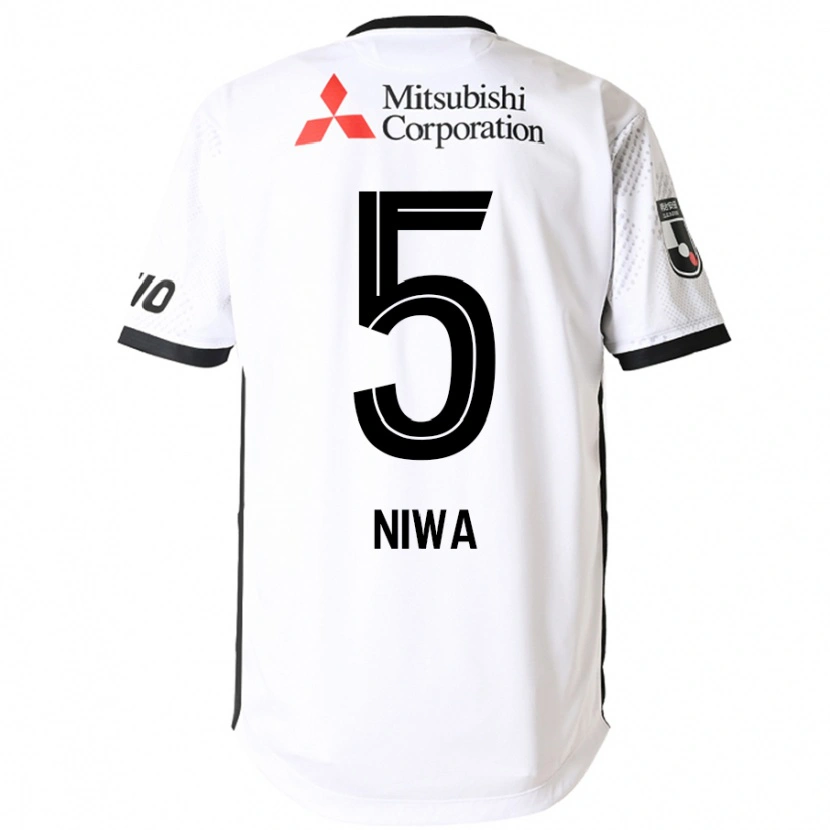 Danxen Niño Camiseta Daiki Niwa #5 Blanco Negro 2ª Equipación 2025/26 La Camisa México