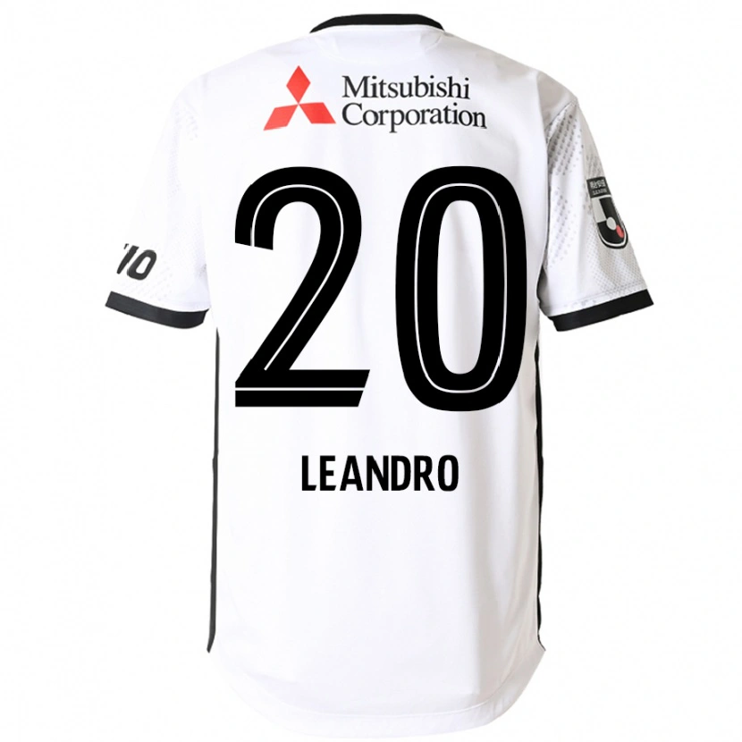 Danxen Niño Camiseta Leandro #20 Blanco Negro 2ª Equipación 2025/26 La Camisa México