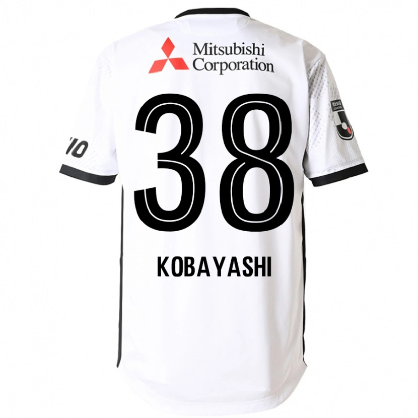 Danxen Niño Camiseta Riku Kobayashi #38 Blanco Negro 2ª Equipación 2025/26 La Camisa México