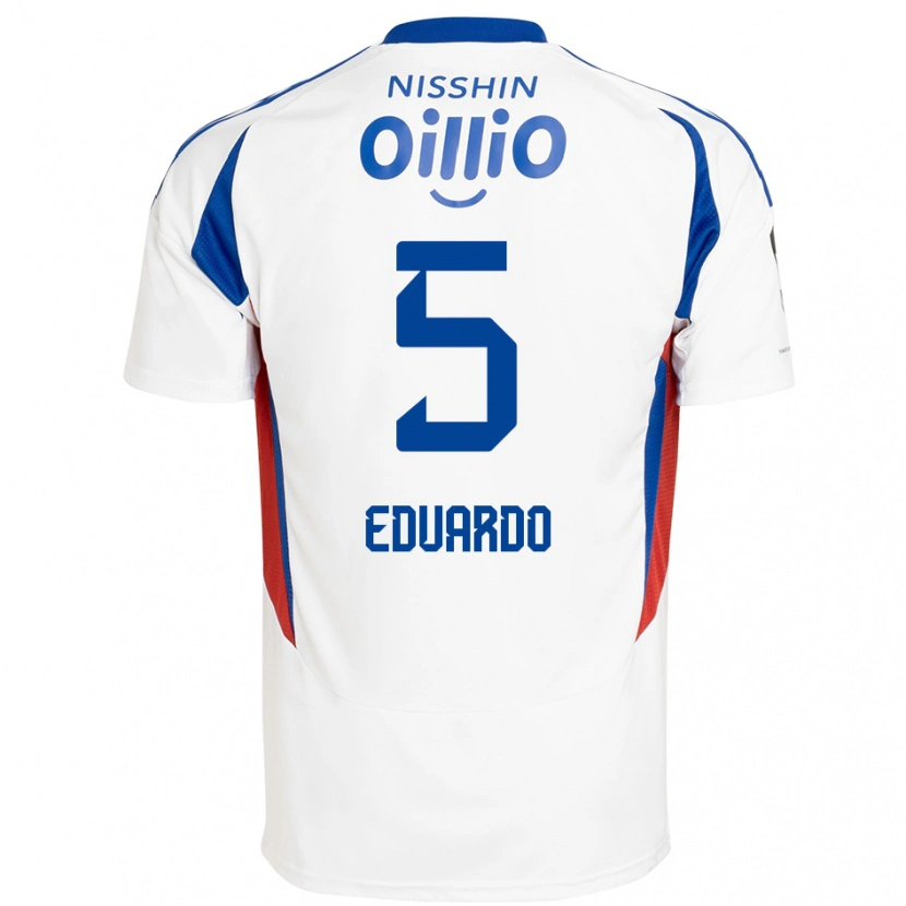 Danxen Niño Camiseta Eduardo #5 Azul Real Blanco 2ª Equipación 2025/26 La Camisa México