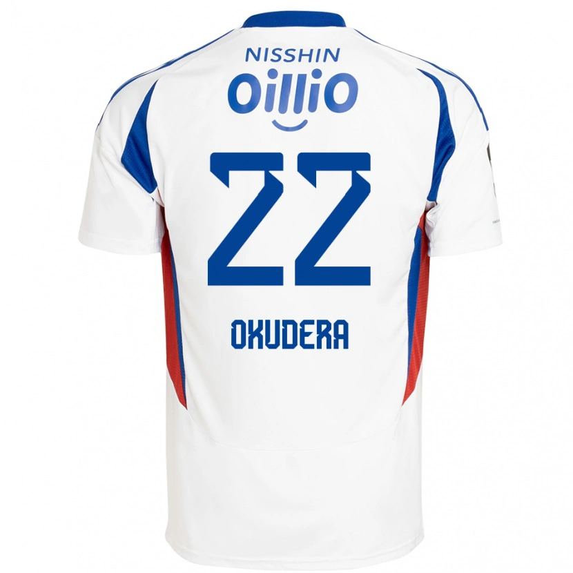 Danxen Niño Camiseta Minato Okudera #22 Azul Real Blanco 2ª Equipación 2025/26 La Camisa México