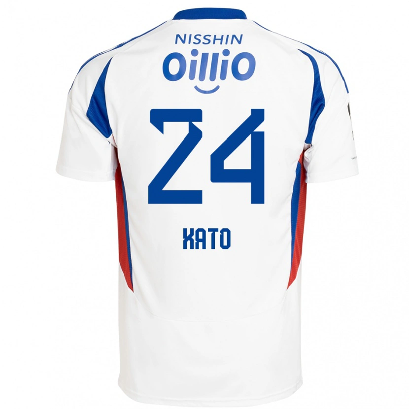Danxen Niño Camiseta Hijiri Kato #24 Azul Real Blanco 2ª Equipación 2025/26 La Camisa México