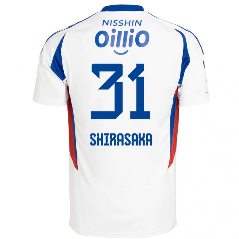 Danxen Niño Camiseta Fuma Shirasaka #31 Azul Real Blanco 2ª Equipación 2025/26 La Camisa México