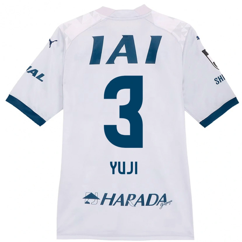 Danxen Niño Camiseta Yuji Takahashi #3 Blanco Azul Real 2ª Equipación 2025/26 La Camisa México