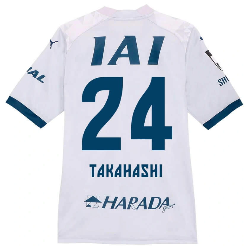 Danxen Niño Camiseta Yuzuki Takahashi #24 Blanco Azul Real 2ª Equipación 2025/26 La Camisa México