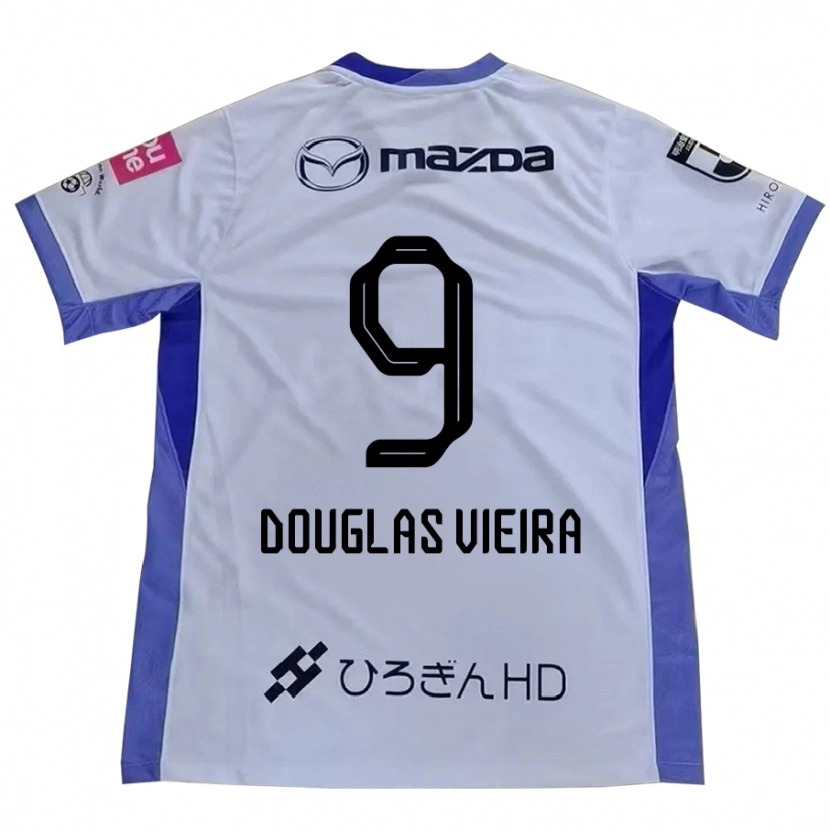 Danxen Niño Camiseta Douglas Vieira #9 Blanco Naranja 2ª Equipación 2025/26 La Camisa México