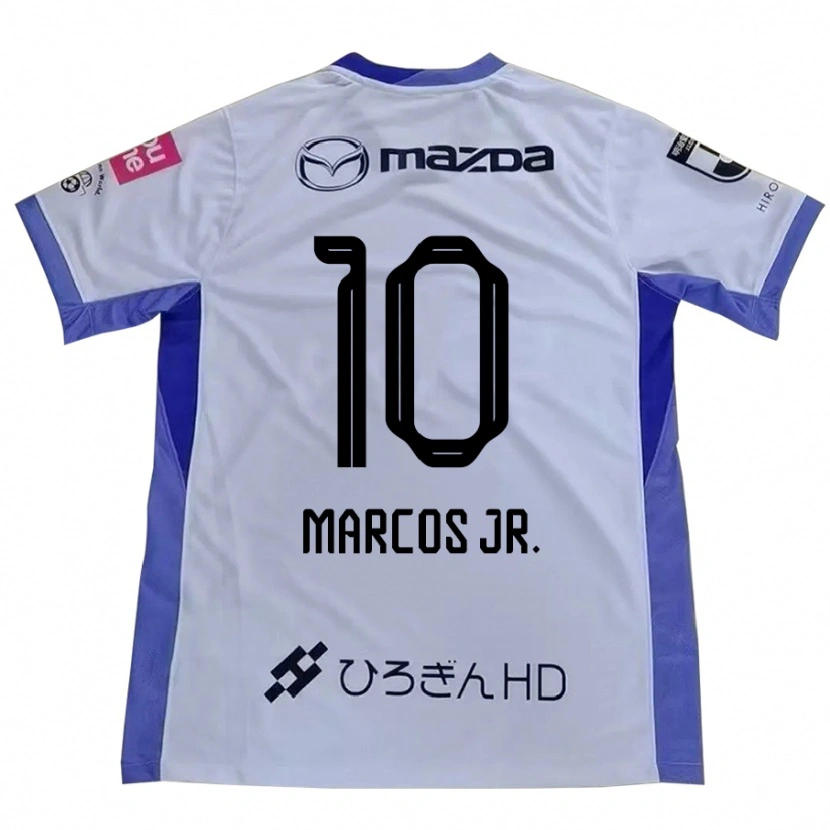 Danxen Niño Camiseta Marcos Júnior #10 Blanco Naranja 2ª Equipación 2025/26 La Camisa México